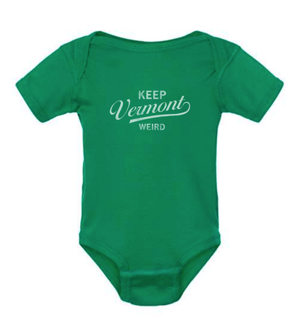 KEEP VERMONT WEIRD RETRO ONESIE